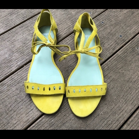 camper yellow sandals